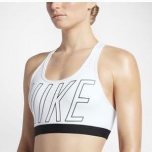 Nike Dri Fit White padded sports bra Small